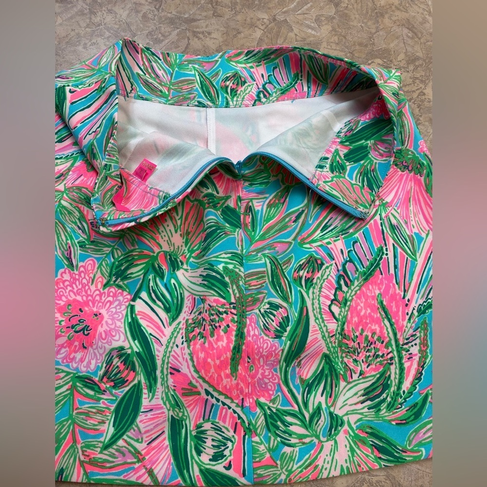 Lilly Pulitzer Jonas Skort Floral Pink and Green Women's Skirt Size 2 - Picture 4 of 7